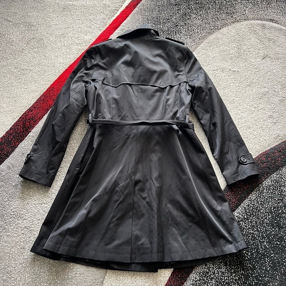 Lauren Ralph Lauren Black Double Breasted Water Resistant Trench Coat - Picture 6 of 6